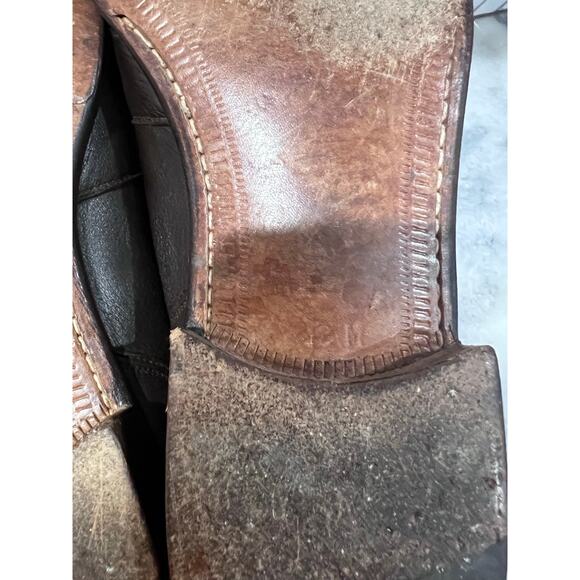 Gravati Italian Leather Loafers Men’s 12M Brown All Leather Sole Handmade Italy main image 14